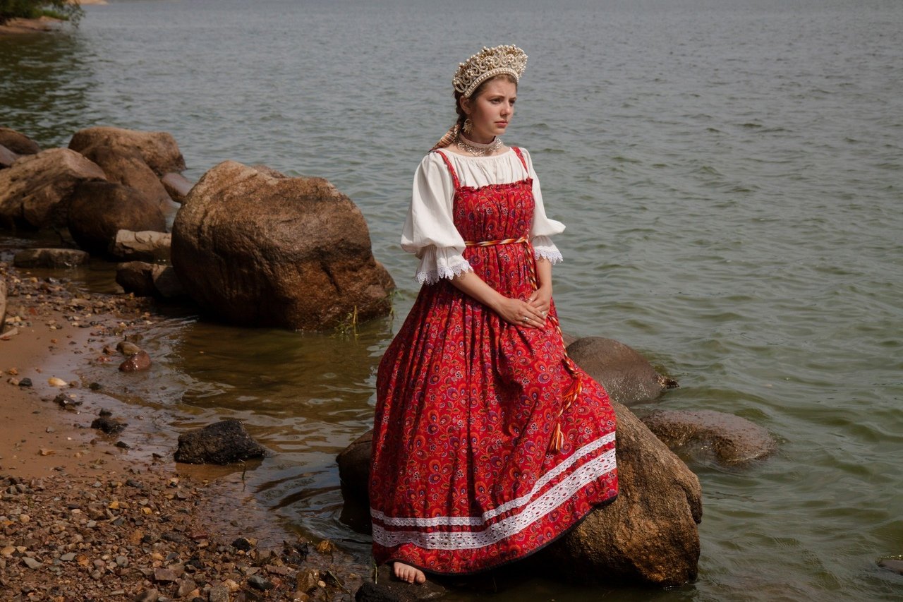 Women in Slavic costumes in Maseru